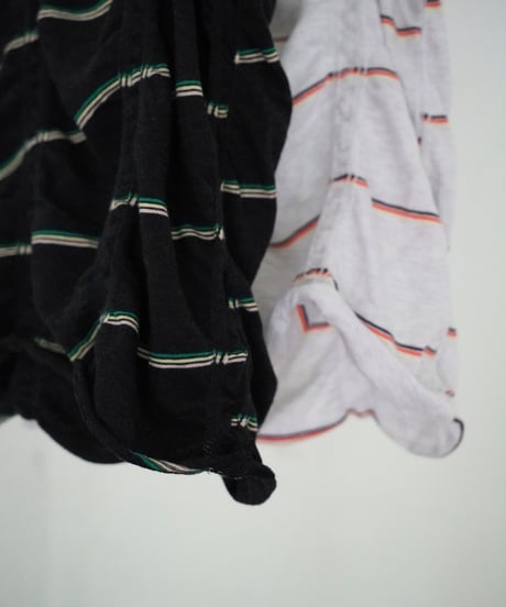 MEYAME / TUCKED JACQUARD BORDER SLEEVELESS (2 COLORS)