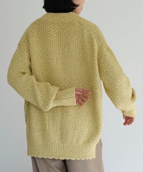 ONICA / Loop-yarn Pocket Cardigan (YELLOW)