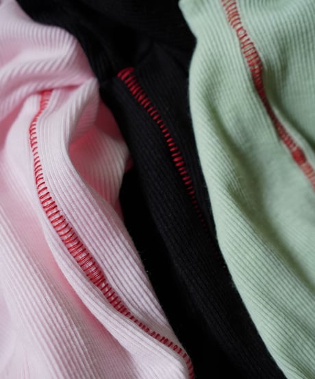 MEYAME / SOFT RIB HALF-SLEEVE TEE (3 COLORS)