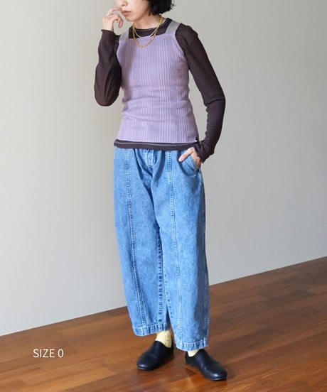 MEYAME / DENIM WIDE TUCK PANTS (2 SIZE)