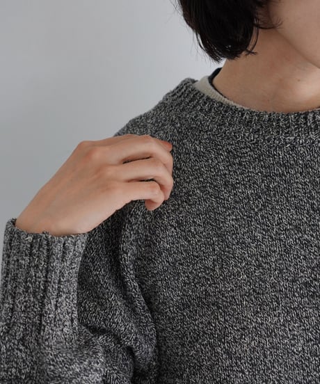 YULA / NOIL SILK KNIT (BLACK MIX)