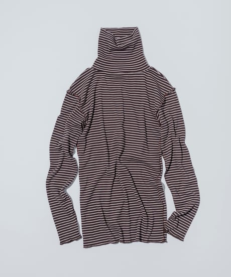 MEYAME / BORDER SOFT RIB TURTLENECK (2 COLORS)