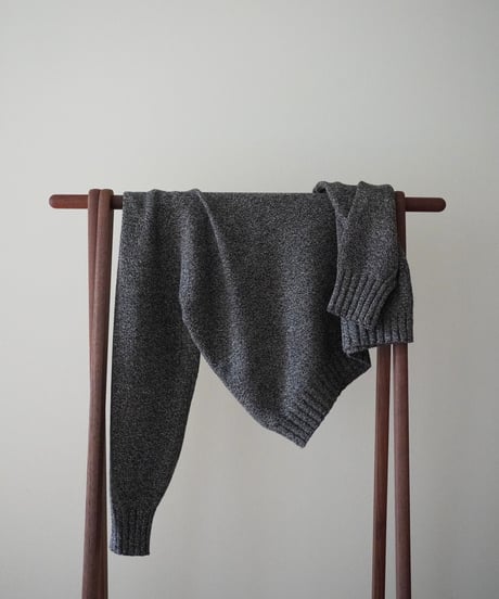 YULA / NOIL SILK KNIT (BLACK MIX)