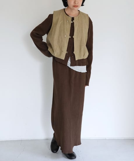 kéngo / recycled cotton rib long skirt (3 COLORS)