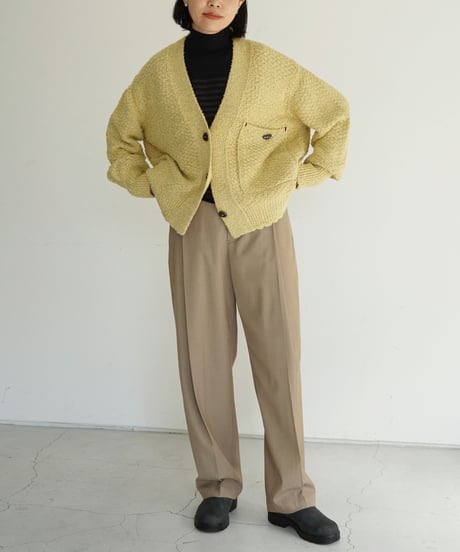 ONICA / Loop-yarn Pocket Cardigan (YELLOW)