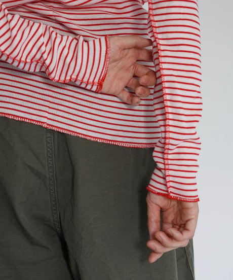MEYAME / BORDER SOFT RIB TURTLENECK (2 COLORS)