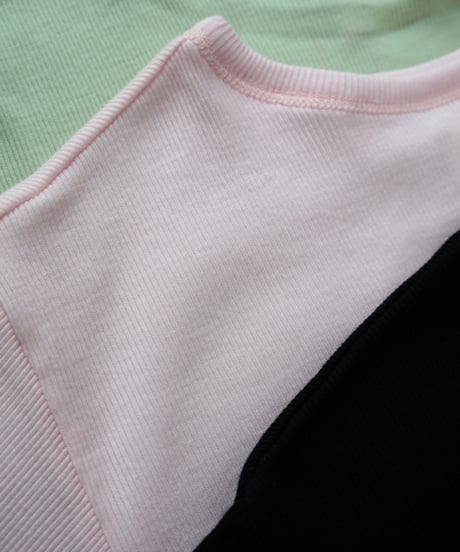 MEYAME / SOFT RIB HALF-SLEEVE TEE (3 COLORS)