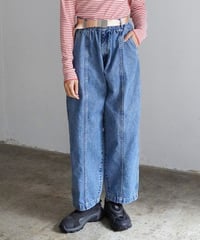 MEYAME / DENIM WIDE TUCK PANTS (2 SIZE)