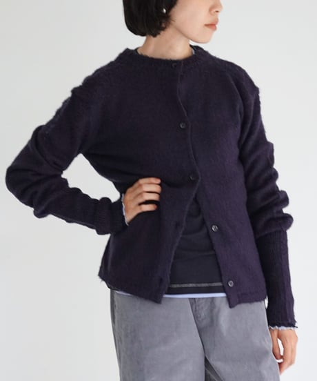MEYAME / FLUFFY PULLOVER - CARDIGAN (NAVY)