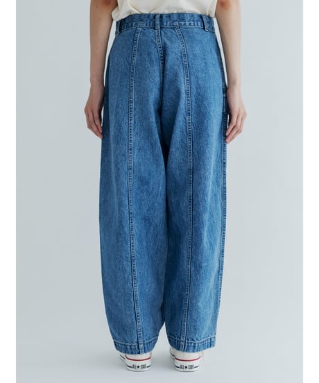 MEYAME / DENIM WIDE TUCK PANTS (2 SIZE)