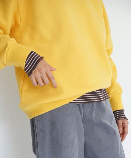 MEYAME / BORDER SOFT RIB HENRY NECK (2 COLORS)