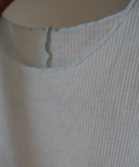 kéngo / tencel wool round neck long sleeve top (winter sky marble)