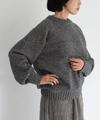 YULA / NOIL SILK KNIT (BLACK MIX)