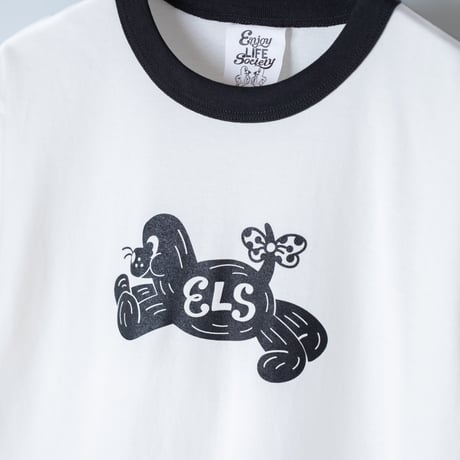 若林 萌 リンガーTシャツ『 Dog logo 』