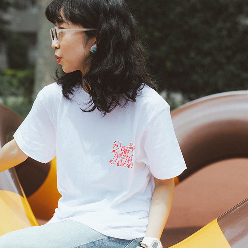 若林 萌 Tシャツ『 Enjoy LIFE Society 』 | LIN gallery