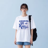 Petsuko ビッグシルエットT / ブルー×ピンク 限定色