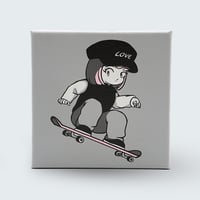 【受注生産】YOSHIOKA『 スケボー 』プリントキャンバス 10×10cm