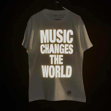 MUSIC リフレクター  Tシャツ  White