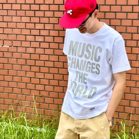 MUSIC リフレクター  Tシャツ  White