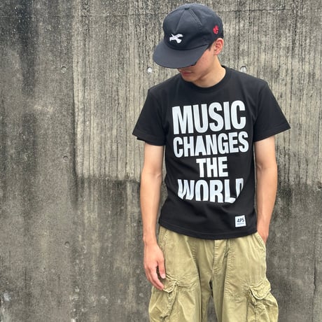 MUSIC リフレクター  Tシャツ  Black