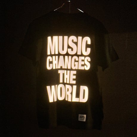 MUSIC リフレクター  Tシャツ  Black