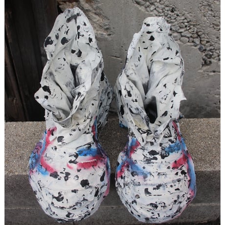 SCAB BOOTS — WHITE COLORFUL PAINT