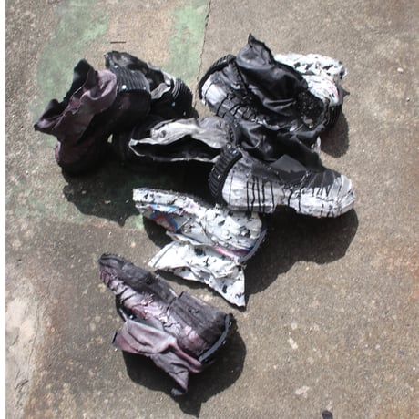 SCAB BOOTS — BLACK × SILVER PAINT