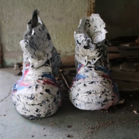 SCAB BOOTS — WHITE COLORFUL PAINT