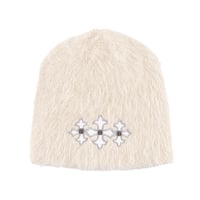【 SUPPLIER 】Triple Cross Shaggy Knit Beanie