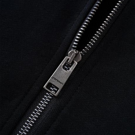 【 Unknown 】Black X Pink Allover Cross Rhinestone Zip Hoodie