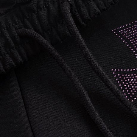 【 Unknown 】Black X Purple Cross Rhinestone Jogger
