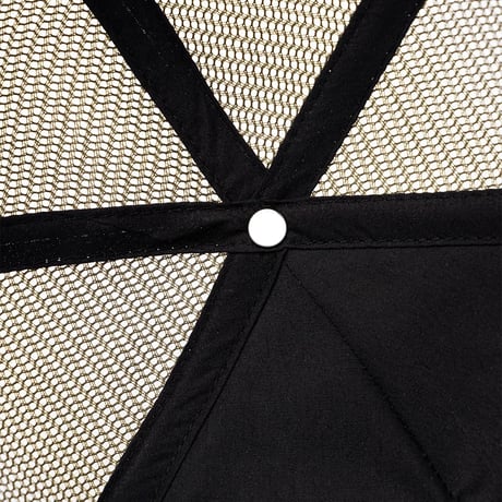 【 SUPPLIER 】Multiple Cross Leather Patch Mesh Cap