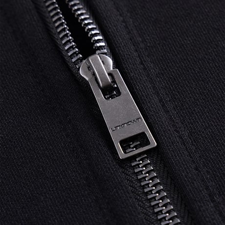 【 Unknown 】Black X Purple Cross Rhinestone Zip Hoodie