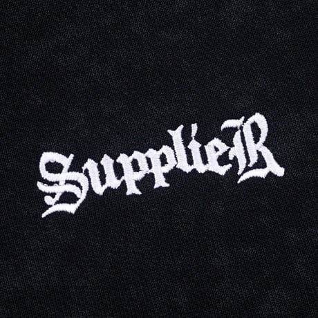 【 SUPPLIER 】Spray Cross Rhinestone Zip Hoodie