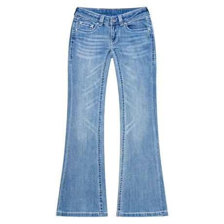 【 Sup Baby 】Embroidery Flared Jeans Women'S
