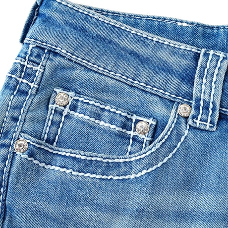 【 Sup Baby 】Embroidery Flared Jeans Women'S