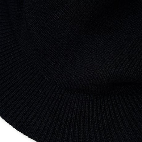 【 SUPPLIER 】Cross Leather Patch Brim Knit Beanie