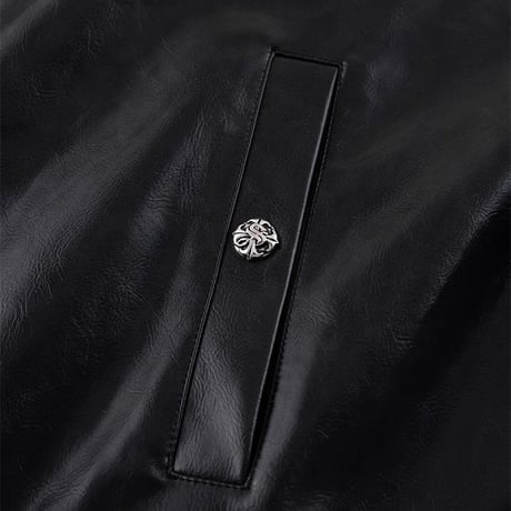 【 SUPPLIER 】Studded Tribal Faux Leather Jacket