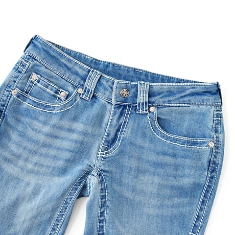 【 Sup Baby 】Embroidery Flared Jeans Women'S
