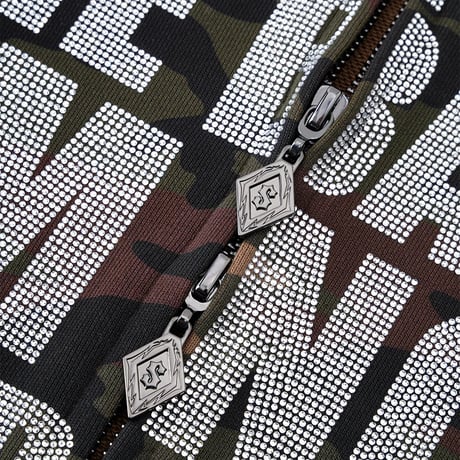 【 Sup Baby 】Camouflage Not Your Baby Cropped Zip Hoodie Women'S