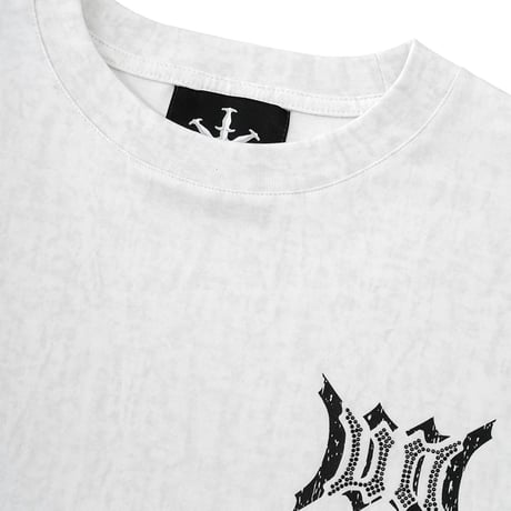 【 Unknown 】Cursive Rhinestone Layered Long Sleeve