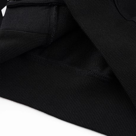 【 SUPPLIER 】Multiple Cross Leather Patch Zip Hoodie