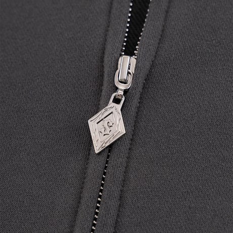 【 SUPPLIER 】Multiple Cross Leather Patch Zip Hoodie