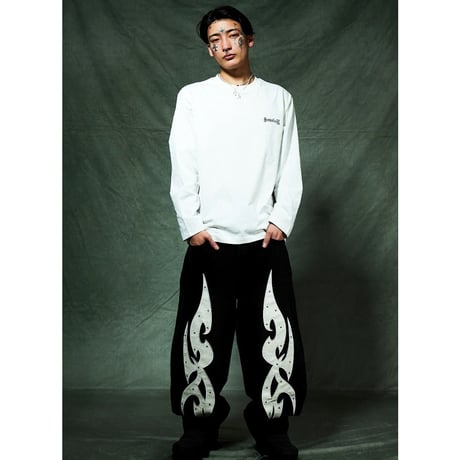 【 SUPPLIER 】Cross Rhinestone Long Sleeve Tee