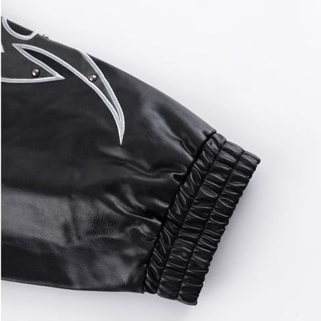 【 SUPPLIER 】Studded Tribal Faux Leather Jacket