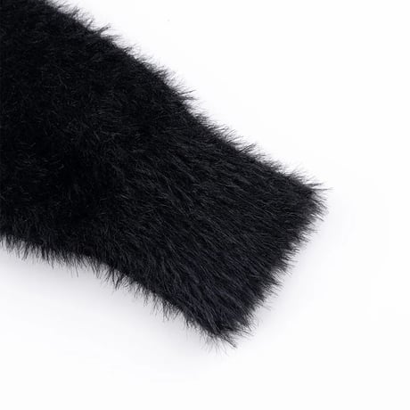 【 Sup Baby 】Baby Cross Cropped Mohair Knit Women'S