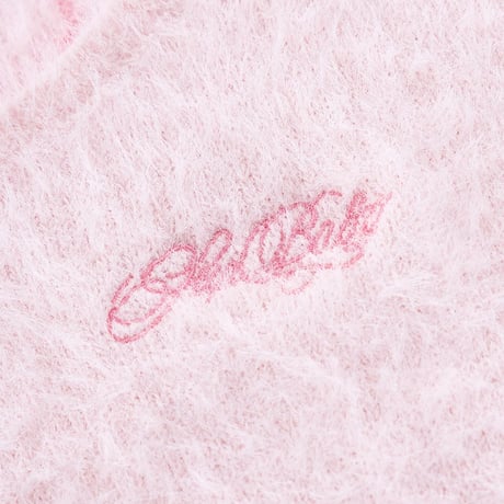 【 Sup Baby 】Baby Cross Cropped Mohair Knit Women'S