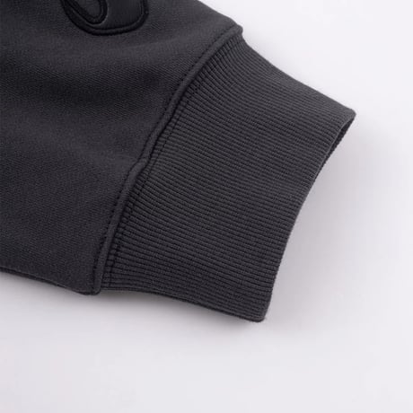 【 SUPPLIER 】Fire Bones Leather Patch Zip Hoodie