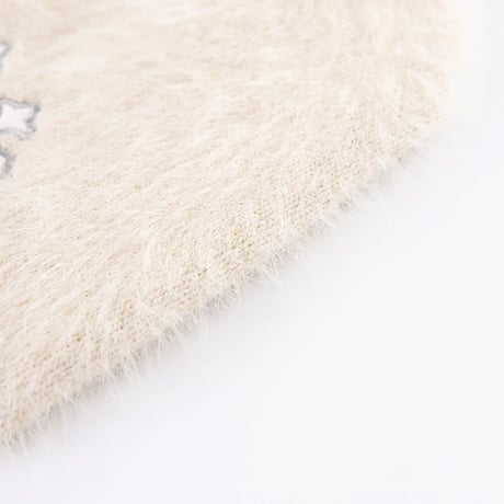 【 SUPPLIER 】Triple Cross Shaggy Knit Beanie