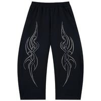 【 SUPPLIER 】Tribal Rhinestone Curve Sweat Pants